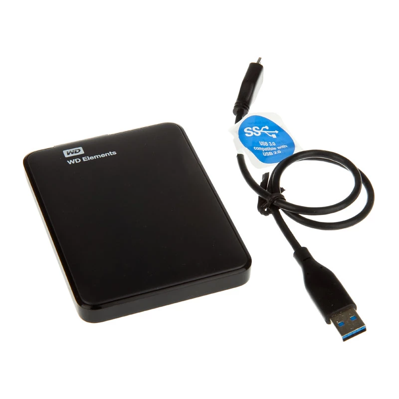 WD Elements Portable WDBUZG0010BBK - Hard Drive - 1TB - external (Portable) - USB3.0 (WDBUZG0010BBK)