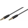 Audio cable Microconnect AUDLL1.5 1.5m 3.5mm Male to Male Black