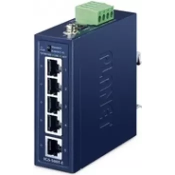 Unmanaged 5‑port Gigabit Ethernet Switch PLANET IGS-500T-E (10/100/1000), blue