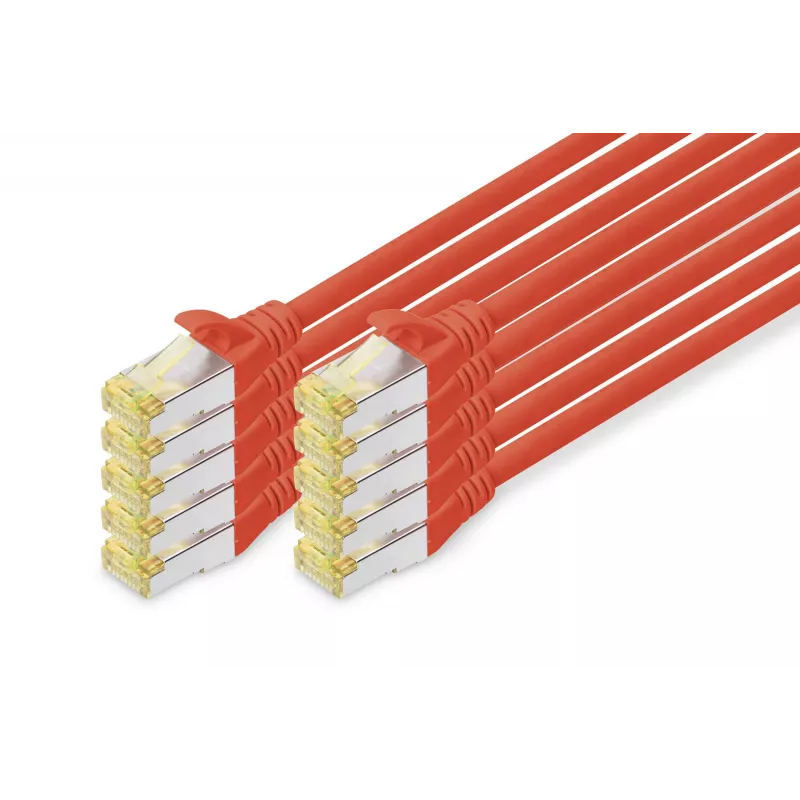 Network Cable Digitus CAT 6A S/FTP RJ-45 2m Red