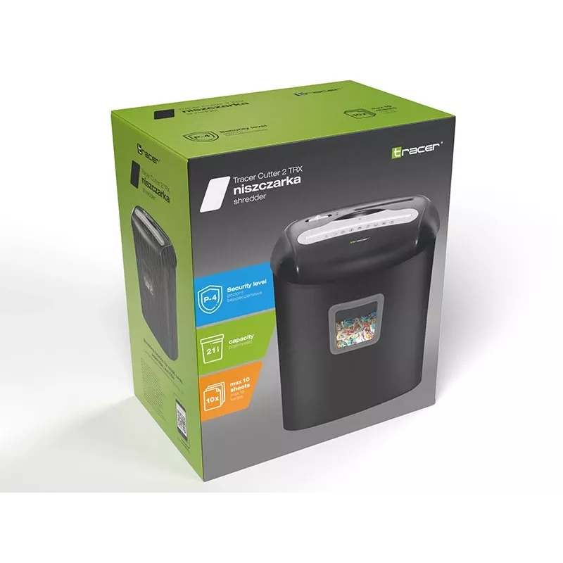 Tracer Cutter 2 TRX Paper Shredder, Black