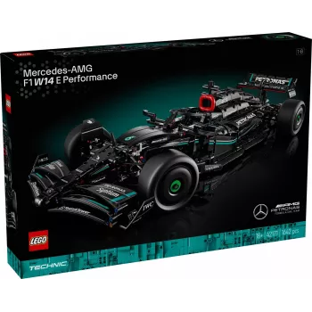 LEGO Technic model kit Mercedes‑AMG F1 W14 E Performance — 1,432 pieces, recommended age 18+