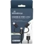 USB cable MediaRange MRCS246 — 1 m, USB A to USB-C / Micro USB-A / Lightning, USB 2.0, black