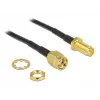 Coaxial Cable DeLOCK 88876 RP-SMA Standard 0.2m Black