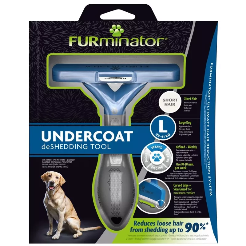 FURminator FUR151173 Grooming Tool for Short-Haired Dogs, Size L