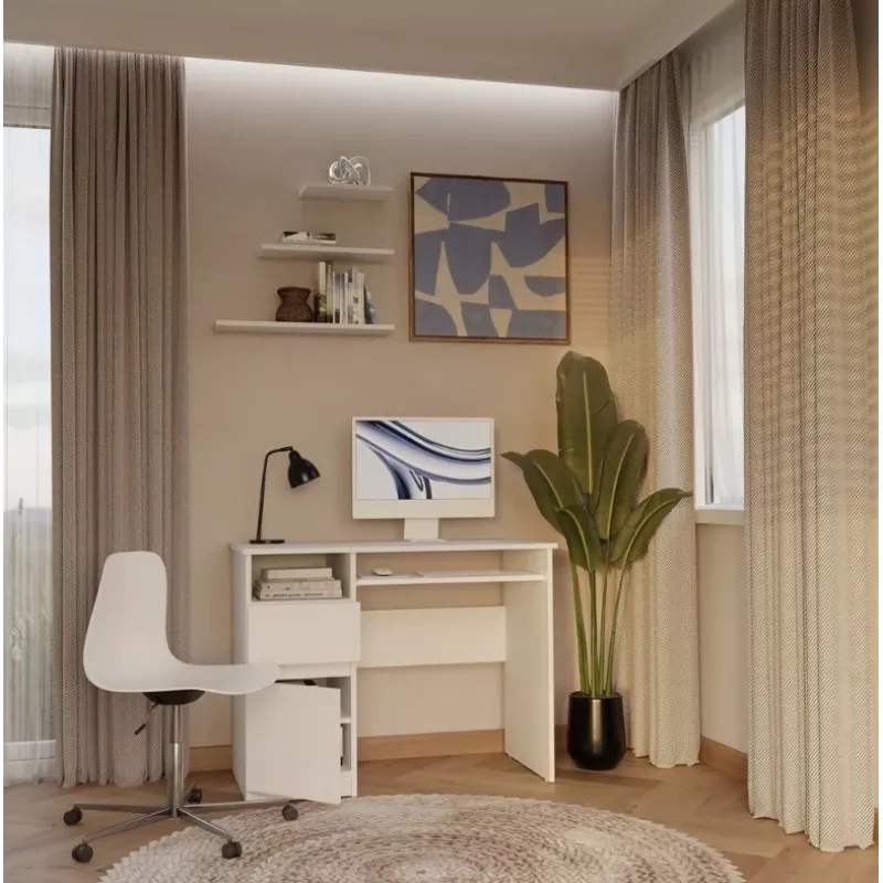 PORTO Left Desk, White