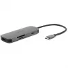 7‑in‑1 USB‑C Dongle Acer — USB 3.2 Gen 1 Type‑C, 3x USB‑A, HDMI, SD/MicroSD, 100W PD, Silver