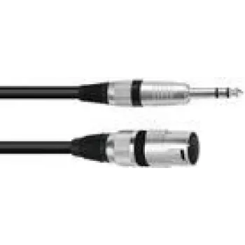 Audio Cable XLR (3-pin) 6.35mm Omnitronic 3022075E 0.2m Black