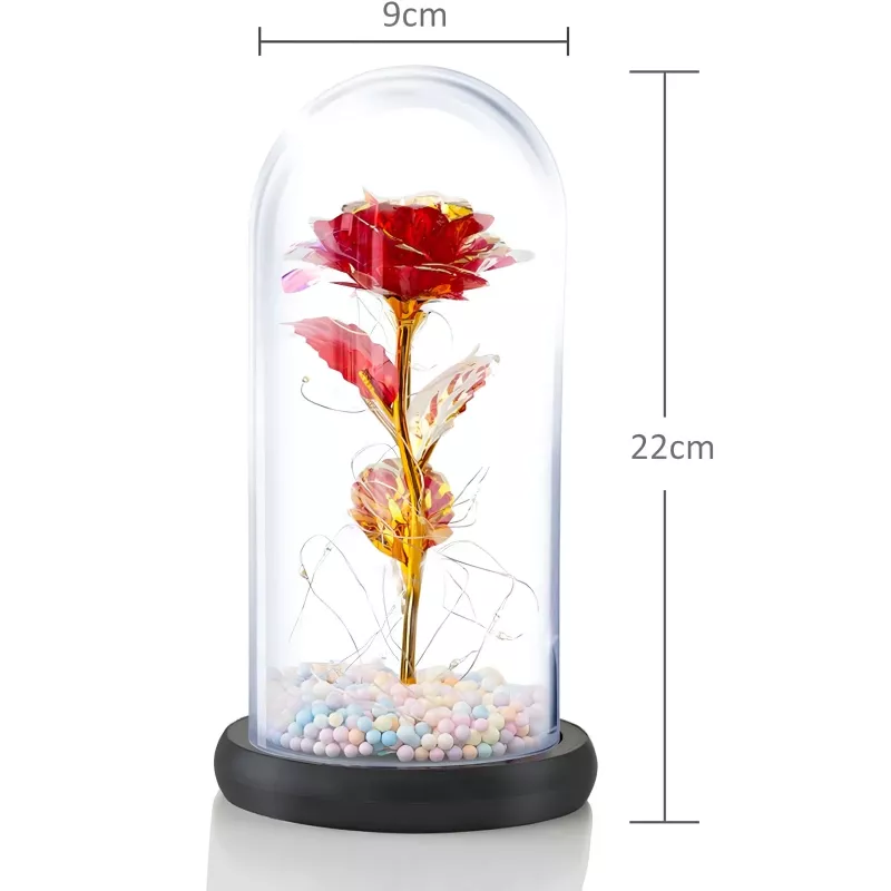 Eternal Rose in Glass Extralink Home, Red LED Glowing