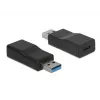 Cable gender changer DeLOCK 65696 USB 3.1 Gen 2 Type-A to Type-C Black