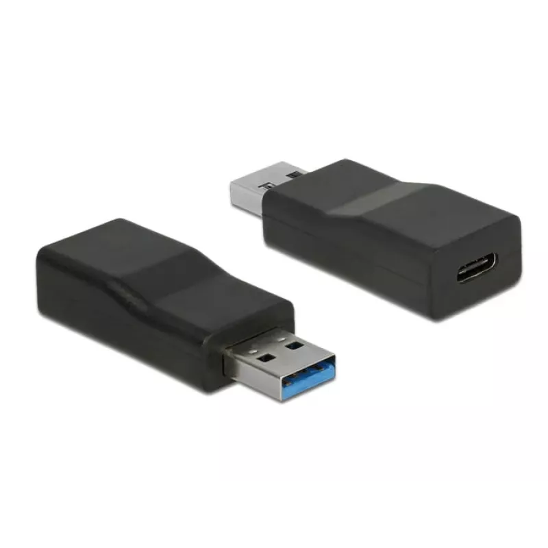 Cable gender changer DeLOCK 65696 USB 3.1 Gen 2 Type-A to Type-C Black