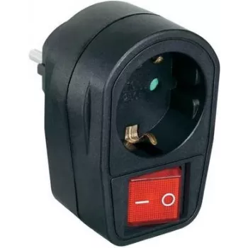 Switchable Socket Renkforce 1296317 — 2-pole black mains socket