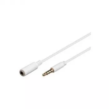 AUX Extension Cable Goobay 4-pin 3.5 mm Slim CU