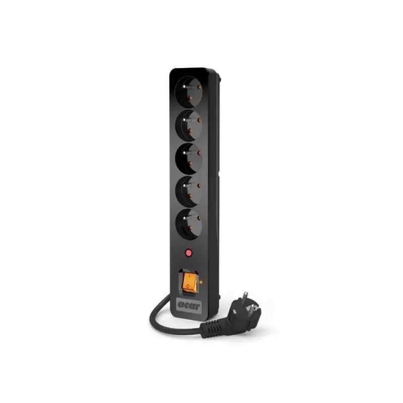 Acar X5/1,5 power strip 5 outlets with surge protector 1,5 M Acar X5-Black