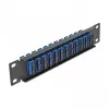 Fiber Optic Patch Panel DeLOCK 10 inch 12 Port SC Duplex blue 1U black