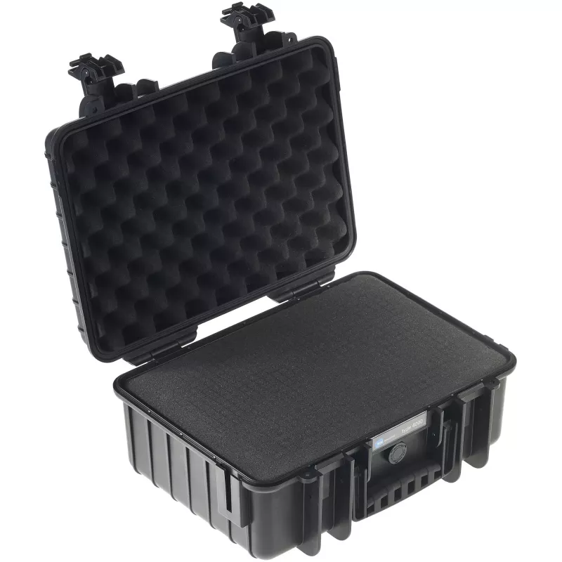 B&W Type 4000 black case with pre-cut foam insert