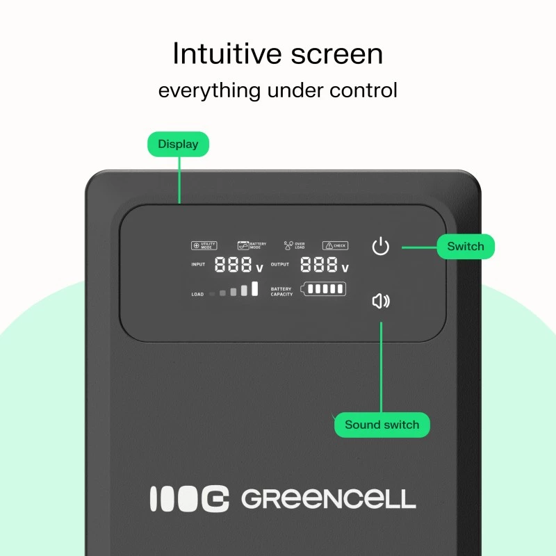 Uninterruptible Power Supply UPS Green Cell UPSLPPC1000 1000VA