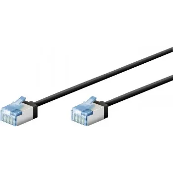 Goobay Ultra-Flexible CAT 6A Patch Cable slim U/FTP black - extra-short plug (74316)