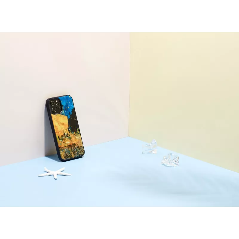 Protective phone case iKins for Apple iPhone 12 Pro Max — black Cafe Terrace