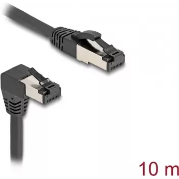 Network Cable DeLOCK RJ45 Cat.8.1 90° downwards angled / straight 10 m black