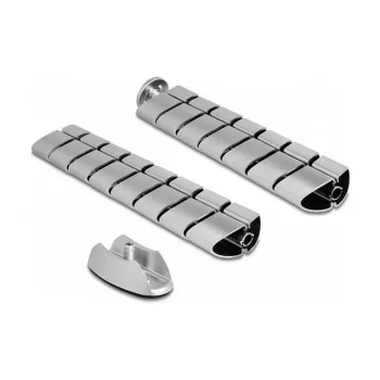 Cable Duct DeLOCK 740x75mm height adjustable silver
