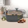 Pot with lid Maestro MR-2828, 28 cm Ø, 8.0 L, non-stick, for gas hobs, square black