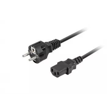 Power cable LANBERG CEE 7/7 to C13 (C320) 1.8 m, straight, black