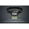 Headband flashlight Nitecore NU33, black, 3 LEDs, 700 lm, aluminum, USB rechargeable, IP66