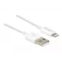 USB data and power cable DeLOCK 83000 for iPhone iPad iPod white 1 m