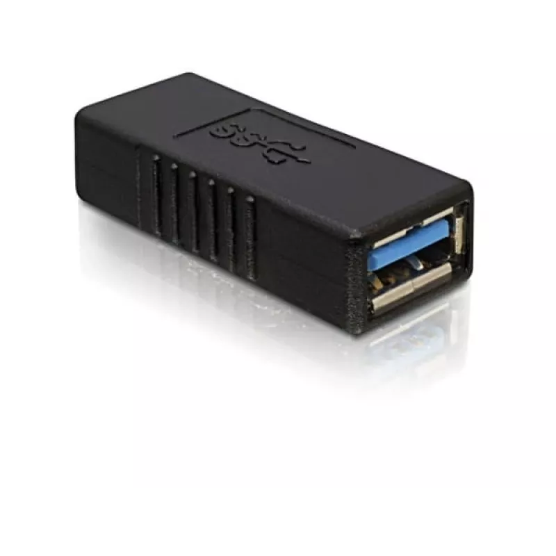 DELOCK USB 3.0-A adapter USB-A to USB-A black, USB 3.0 data transfer