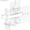 Mini computer holder MACLEAN MC-115B — compact adjustable-height stand for small PC cases
