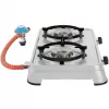 gas stove Camping Cook CV (Grey, two-burner stove)