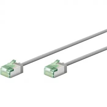 Goobay Ultra-Flexible CAT 8.1 Patch Cable slim U/FTP Grey - extra-short plug 99.9% (74345)