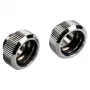 Adapter G1/4 inch male to 16mm hard tube BitsPower Touchaqua TA-FH16-GS, 2-pack, silver