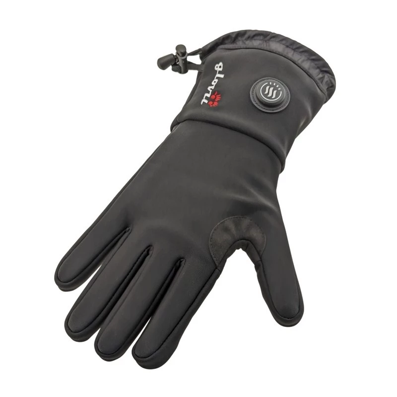 Gloves Glovii GLWM polyester, touchscreen, windproof, weatherproof, padded palm, anti-slip, heating function, S-M, black