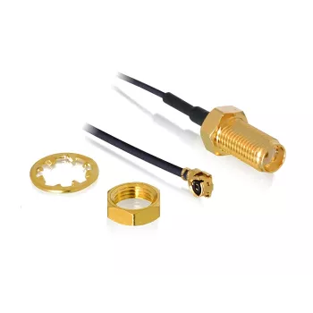 Coaxial Cable DeLOCK 88824 0.35 m MHF (I-PEX) RF SMA Black