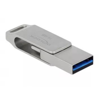 USB Flash Drive DeLOCK 64GB USB-C Type-A Swivel Metal Housing