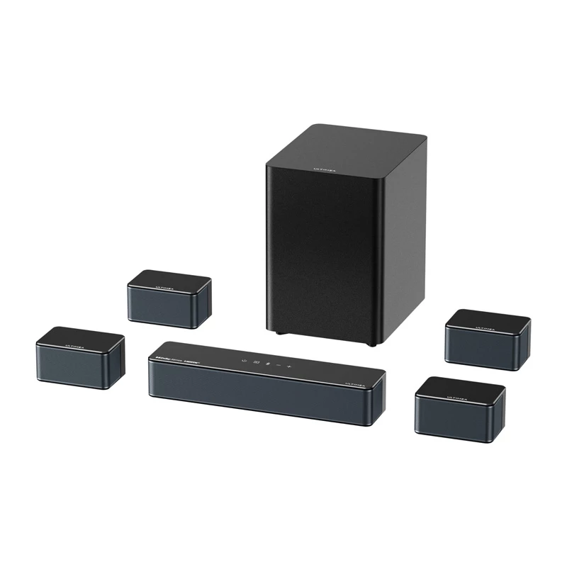 Speakers Ultimea Poseidon D80 Black 7.1 channels, 8 speakers, wired & wireless, active subwoofer