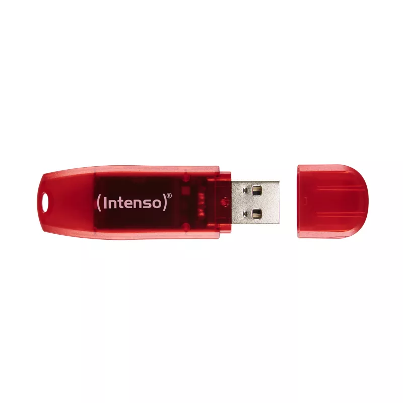 USB flash drive Intenso 128 GB USB Type-A 2.0 Red Transparent