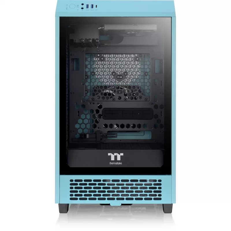 Thermaltake The Tower 200 turquoise Tempered Glas