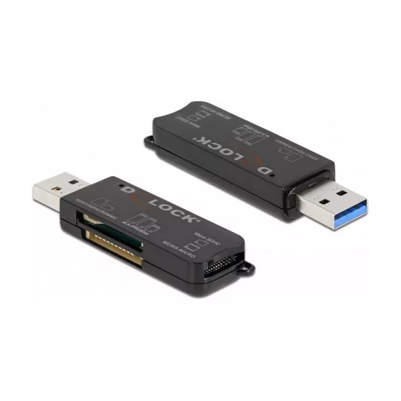 Card Reader DeLOCK SuperSpeed USB for SD Micro SD MS