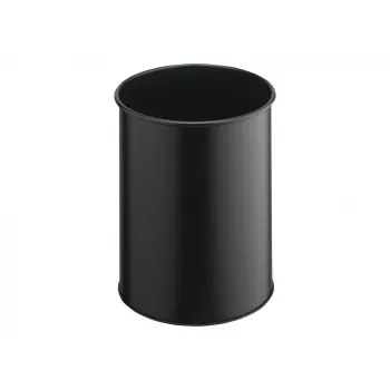 Waste Container Round Polyester Steel Black Durable 330101