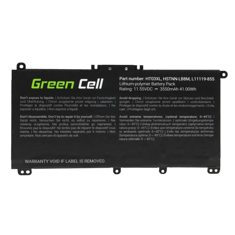 Green Cell GC-HP163 Laptop Battery HT03XL 11.4V 3400mAh HP Mobilit