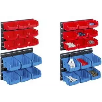 Storage Bin Set allit ProfiPlus C 1+2/17 red/blue polypropylene temperature-resistant