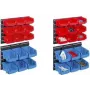 Storage Bin Set allit ProfiPlus C 1+2/17 red/blue polypropylene temperature-resistant