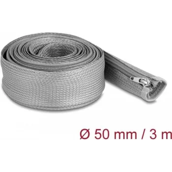 Braided Sleeve DeLOCK 20838 3 m x 50 mm grey