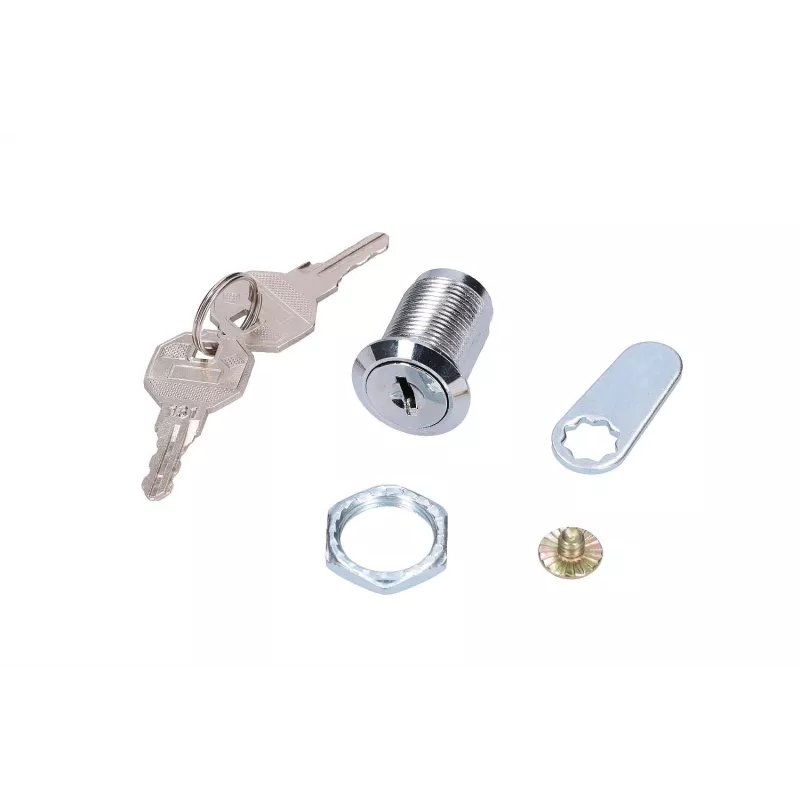 Door lock Extralink ROUND LOCK FOR CABINETS, round cabinet door lock, silver