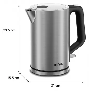 Electric kettle Tefal KI513D10 stainless steel 1.7 L 2200 W, cordless, 360° base