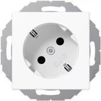 Jung SCHUKO-Socket Outlet aws 16A 250V 45Grad A 520-45 KI WW (A520-45KIWW)