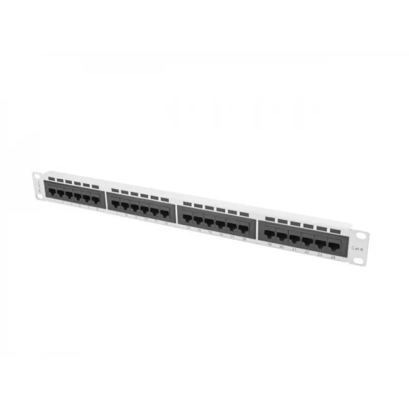 Lanberg PPU6-1024-S 24-Port Cat6 Patch Panel 1U 19 inch Grey